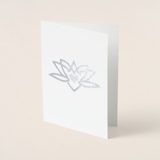 Yoga Lotus Hart Folie Kaarten (Voorkant)
