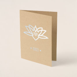 Yoga Lotus Hart Namaste Folie Kaarten