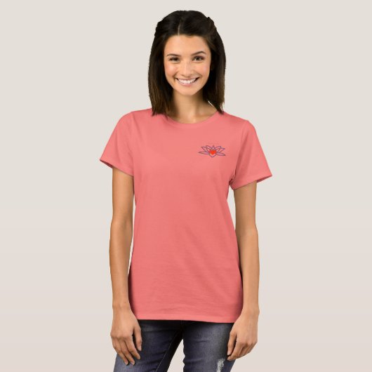 Yoga Lotus Hart T-shirt (Voorkant volledig)