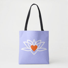 Yoga Lotus Hart Tote Bag