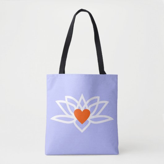 Yoga Lotus Hart Tote Bag (Voorkant)