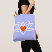 Yoga Lotus Hart Tote Bag (Dichtbij)