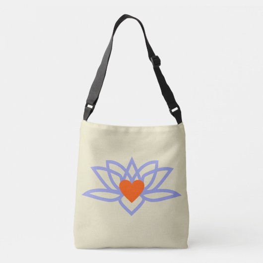 Yoga Lotus Heart Tote Bag (Achterkant)