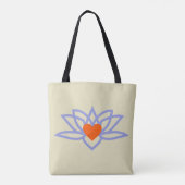 Yoga Lotus Heart Tote Bag (Achterkant)