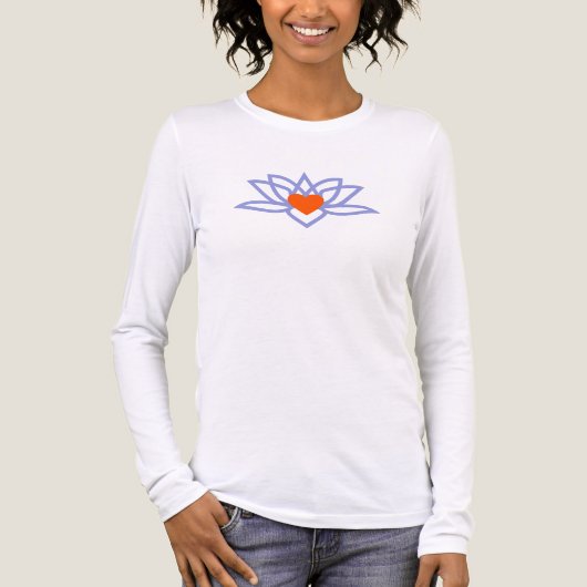 Yoga Lotus Heart Tri-Blend Shirt (Voorkant volledig)