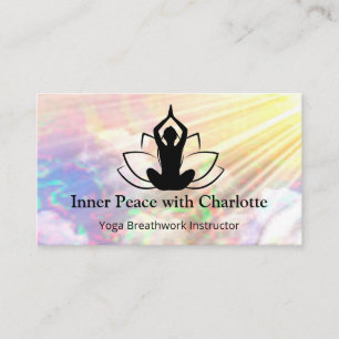 Yoga Lotus Instructeur Leraar Reiki Life Coach Visitekaartje