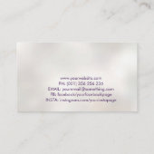 Yoga Lotus Maan - Diep Violet Visitekaartje (Achterkant)