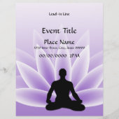 Yoga Lotus Man Violet 8.5 x 11 Event Flyer (Voorkant)