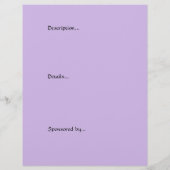 Yoga Lotus Man Violet 8.5 x 11 Event Flyer (Achterkant)