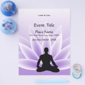 Yoga Lotus Man Violet 8.5 x 11 Event Flyer (Enkel)