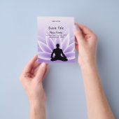 Yoga Lotus Man Violet Small Event Flyer (Hand)