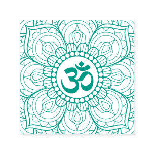 Yoga Lotus Mandala Om Symbol Namaste Zelfinktende Stempel
