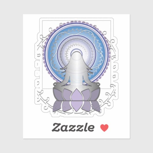Yoga Lotus Mandala - Spirituele Sticker (Vel)