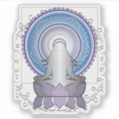 Yoga Lotus Mandala - Spirituele Sticker (Voorkant)