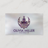 Yoga Lotus Moon - Amethist Fluoriet Visitekaartje (Voorkant)