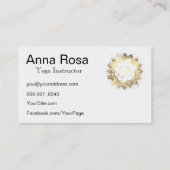 *~* Yoga Lotus OM Mandala Leerinstructeur Aum Visitekaartje (Achterkant)