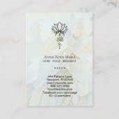 *~* Yoga Lotus Peony Nirvana Sacred Geometry Visitekaartje (Achterkant)