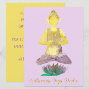 Yoga Lotus Pose Business Kaart