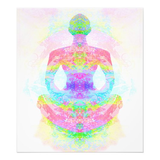 Yoga lotus pose. Foto Vergroting Afdruk (Voorkant)