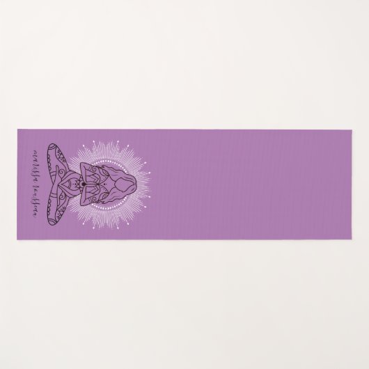 Yoga Lotus Pose Lavender Yoga Mat (Voorkant (horizontaal))