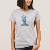 Yoga Lotus Pose met Zen Proverb in Blues T-shirt (Voorkant)
