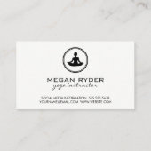 Yoga Lotus Pose Sepia Textuur Visitekaartje (Achterkant)