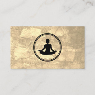 Yoga Lotus Pose Sepia Textuur Visitekaartje