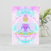 Yoga lotus pose. Uitnodiging (Staand voorkant)