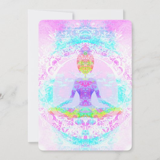 Yoga lotus pose. Uitnodiging (Voorkant)