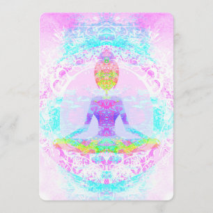 Yoga lotus pose. Uitnodiging