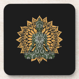 Yoga Lotus Pose Zen Graphic Bier Onderzetter