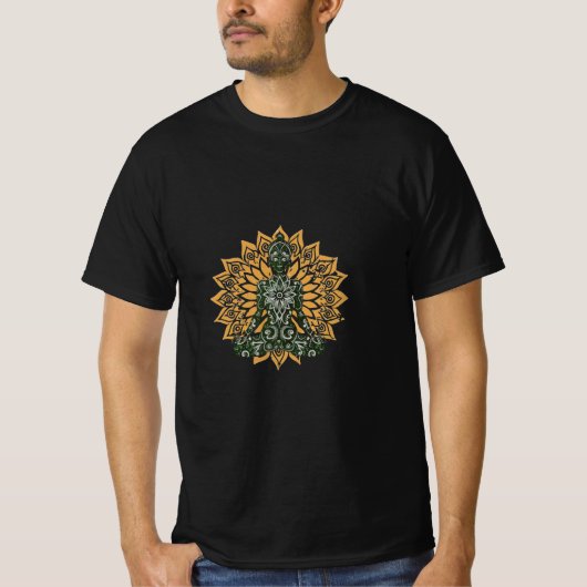 Yoga Lotus Pose Zen Graphic T-shirt (Voorkant)