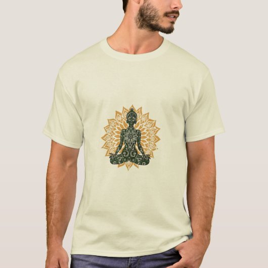 Yoga Lotus Pose Zen Graphic T-shirt (Voorkant)