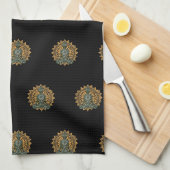 Yoga Lotus Pose Zen Graphic Theedoek (Quarter Fold)