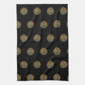 Yoga Lotus Pose Zen Graphic Theedoek (Verticaal)