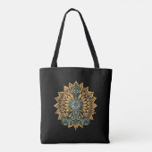 Yoga Lotus Pose Zen Graphic Tote Bag (Achterkant)