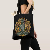 Yoga Lotus Pose Zen Graphic Tote Bag (Dichtbij)