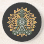 Yoga Lotus Pose Zen Graphic Zandsteen Onderzetter (Voorkant)