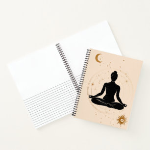 Yoga lotus position silhouette zen journal collage notitieboek