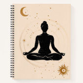 Yoga lotus position silhouette zen journal collage notitieboek (Voorkant)