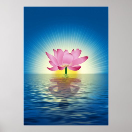 Yoga Lotus Poster (Voorkant)