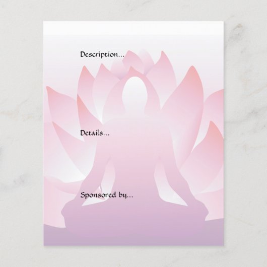 Yoga Lotus Small Event Flyer (Achterkant)