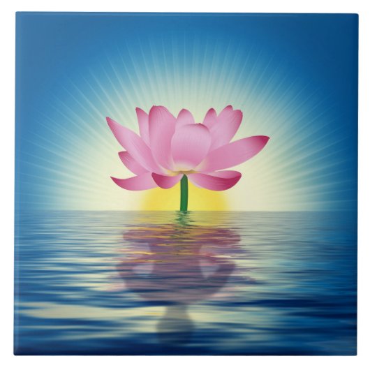 Yoga Lotus Tegeltje (Voorkant)