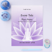 Yoga Lotus Violet 11x8.5 Event Flyer (Enkel)