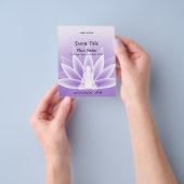 Yoga Lotus Violet Small Event Flyer (Hand)