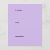 Yoga Lotus Violet Small Event Flyer (Achterkant)