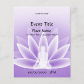 Yoga Lotus Violet Small Event Flyer (Voorkant)
