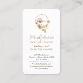 *~* Yoga Lotus Water Lily Mindfulness Glitter Visitekaartje (Achterkant)