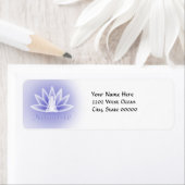 Yoga Lotus Woman Flower Blue Return Label (Insitu)