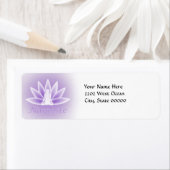 Yoga Lotus Woman Flower Violet Return-adres Etiket (Insitu)